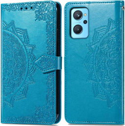 iMoshion Hoesje Geschikt voor Oppo A76 (4G) Hoesje Met Pasjeshouder - iMoshion Mandala Bookcase - Turquoise