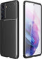 iMoshion Hoesje Geschikt voor Samsung Galaxy S21 FE Hoesje Siliconen - iMoshion Carbon Softcase Backcover - Zwart