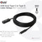 Club 3D CAC-1536 - USB Gen2 Type-C naar Type-A Kabel - 10Gbps 5m Zwart