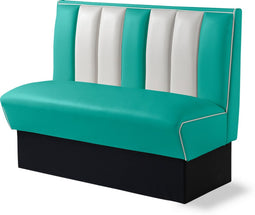Bel Air Dinerbank Single Booth HW-120 Turquoise