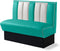 Bel Air Dinerbank Single Booth HW-120 Turquoise