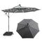 Coast Tuinparasol - 300cm - Met Verlichting en 2 Zandzakken - Grijs