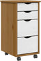 vidaXL - Ladekast - MOSS - verrijdbaar - massief - grenenhout - honingbruin