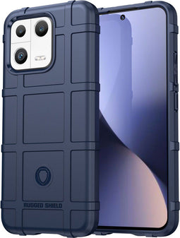 iMoshion Hoesje Geschikt voor Xiaomi 13 Hoesje Siliconen - iMoshion Rugged Shield Backcover - Donkerblauw