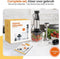 Goliving Staafmixer Set 5-in-1 - 1000W - Vaatwasserbestendig - RVS Messen