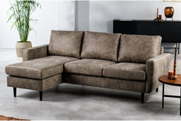 Hoekbank Jackson stof Savannah - Taupe | BY-OLAF