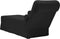 vidaXL - Chaise - longue - met - bolster - en - rechterarmleuning - fluweel - zwart