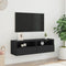 vidaXL - Tv-wandmeubel - 100x30x30 - cm - bewerkt - hout - zwart