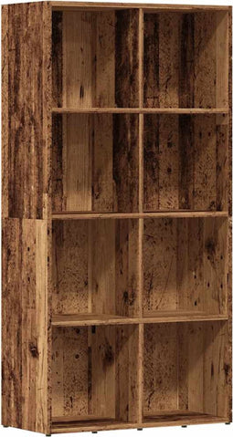 vidaXL - Boekenkast - 66x30x130 - cm - bewerkt - hout - oud - houtkleurig