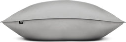 Zohome Kussensloop Satinado - Kussenhoes van 50x50 cm - Set van 2 stuks - 100% Katoen-Satijn - Grijs