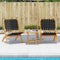 vidaXL - Tuinstoelen - 2 - st - inklapbaar - massief - acaciahout - en - stof - zwart