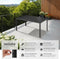 tectake® - Tuintafel 150 x 90 x 74,5 cm - Weerbestendig - Aluminium frame zwart