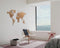 MiMi Innovations® Luxe Houten Wereldkaart - Muurdecoratie - True Puzzel - 100x60 cm/39.4x23.6 inch - Bruin