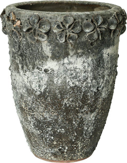 PTMD Cay Ronde Bloempot - H42 x Ø34 cm - Keramiek - Grijs