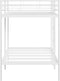vidaXL - Stapelbed - zonder - matras - 100x200 - cm - staal - wit