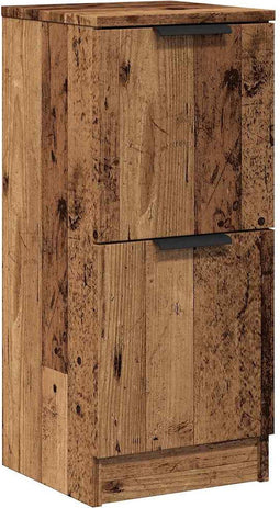 vidaXL - Dressoir - 30x30x70 - cm - bewerkt - hout - oud - houtkleurig