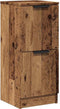 vidaXL - Dressoir - 30x30x70 - cm - bewerkt - hout - oud - houtkleurig