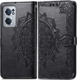 iMoshion Hoesje Geschikt voor OnePlus Nord CE 2 5G Hoesje Met Pasjeshouder - iMoshion Mandala Bookcase - Zwart