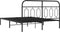 vidaXL - Bedframe - met - hoofdbord - metaal - zwart - 150x200 - cm