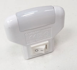 Velamp - nachtlampje - nachtlamp LED - met aan/uit schakelaar - zacht licht - wit - 14 x 10 x 6 cm cm