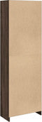 vidaXL - Boekenkast - 57x28,5x174 - cm - bewerkt - hout - bruin - eikenkleurig