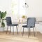 vidaXL - Eetkamerstoelen - 2 - st - fluweel - donkergrijs