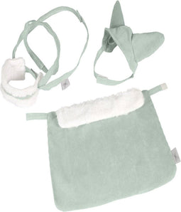 By Astrup Stokpaard Verkleedset Deken, Halster en Muts - Dusty Groen