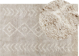 KAPAN - Shaggy tapijt - Beige - 200 x 300 cm - Polypropyleen