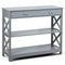 Coast Consoletafel 3-Laags - Houten Haltafel met Lade 100 x 30 x 80 cm - Grijs