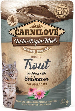 CARNILOVE CAT POUCH Nat kattenvoer Forel, Echinacea 85 g