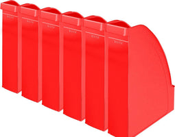 Tijdschriftcassette leitz plus rood | 6 stuks