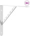 vidaXL - Plankdragers - 4 - st - 40x2,5x25 - cm - roestvrijstaal - zilverkleurig