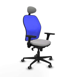 Piqueras y Crespo 3D036G1 - Bureaustoel - Verstelbare hoogte met armleuning - Lichtgrijs