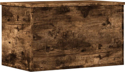 vidaXL - Opbergbox - 60x35x35 - cm - bewerkt - hout - gerookt - eikenkleurig