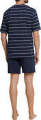 Schiesser Heren Shortama - Korte broek - V-hals - Donker blauw - M
