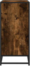 vidaXL - Dressoir - 68x35x76 - cm - bewerkt - hout - en - metaal - gerookt - eiken