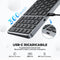 Bluetooth-Toetsenbord, Draadloos en Oplaadbaar, Compact PC-Toetsenbord Voor Meerdere Apparaten Met S