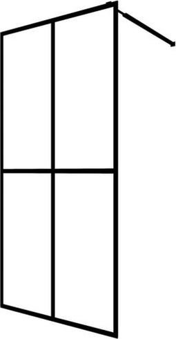 vidaXL - Inloopdouchewand - 80x195 - cm - mat - gehard - glas