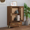 vidaXL - Hoge - kast - 70x31x115 - cm - bewerkt - hout - bruin - eikenkleur
