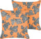 SPIREA - Sierkussen set van 2 - Oranje - 45 x 45 cm - Polyester