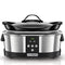 Crock Pot CR605 - Slowcooker - 5.7 liter - 225 Watt - Zilver/Zwart