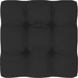 vidaXL - Palletkussen - 70x70x12 - cm - stof - zwart