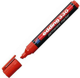 edding 330 Permanente Marker, Beitelvormige Punt, 1 - 5 mm, Rood (pak 10 stuks)