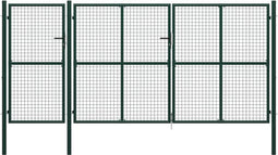 vidaXL - Poort - 400x175 - cm - staal - groen
