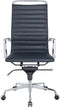Feel Furniture - Luxe design bureaustoel van 100% rundleer - Hoge rugleuning - Donker blauw