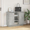 vidaXL - Dressoir - met - LED - Betongrijs - 90x32x75 - cm - Gelaagd - Hout