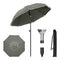 Woltu Balkonparasol - Rond - 155 cm - UPF 50+ - Kantelbaar - Verstelbaar - Donkergrijs
