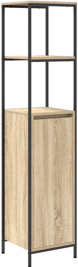 vidaXL - Badkamermeubel - met - planken - 36x35x165 - cm - Sonoma - eikenkleurig