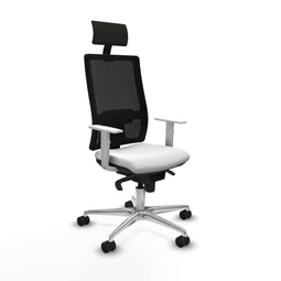 Bureaustoel met hoofdsteun Piqueras y Crespo 4B086N1 Wit