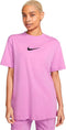 Nike Midi Swoosh T-shirt Dames Fuchsia Maat Xs